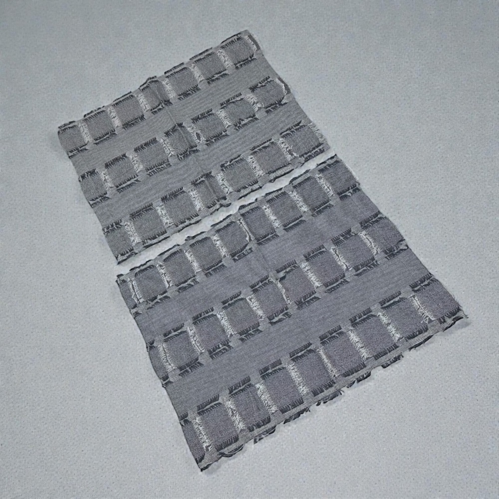 NEW Crate&Barrel Thatcher Fringe Placemat 2pc Set